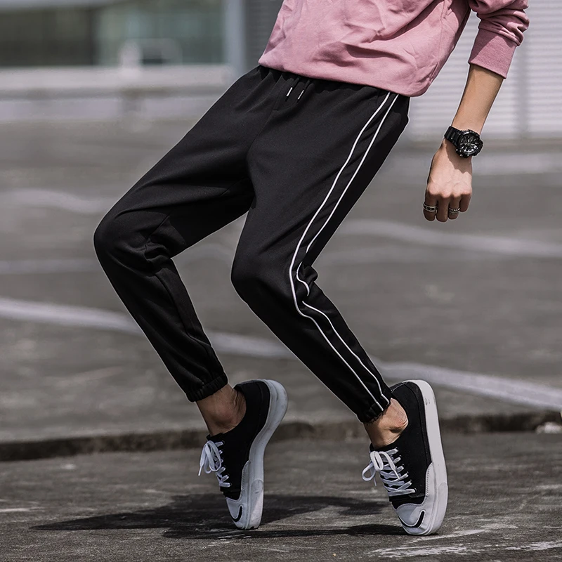 2018 Summer New Foot Vitality Elastic Beam Feet Nine Casual Pants Personality Fashion Classic Tide Men's Simple Popular Youth 2018 Summer New Foot Vitality Elastic Beam Feet Nine Casual Pants Personality Fashion Classic Tide Men's Simple Popular Youth