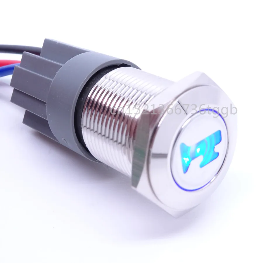 Send line 16mm metal button switch self resetting round car modified