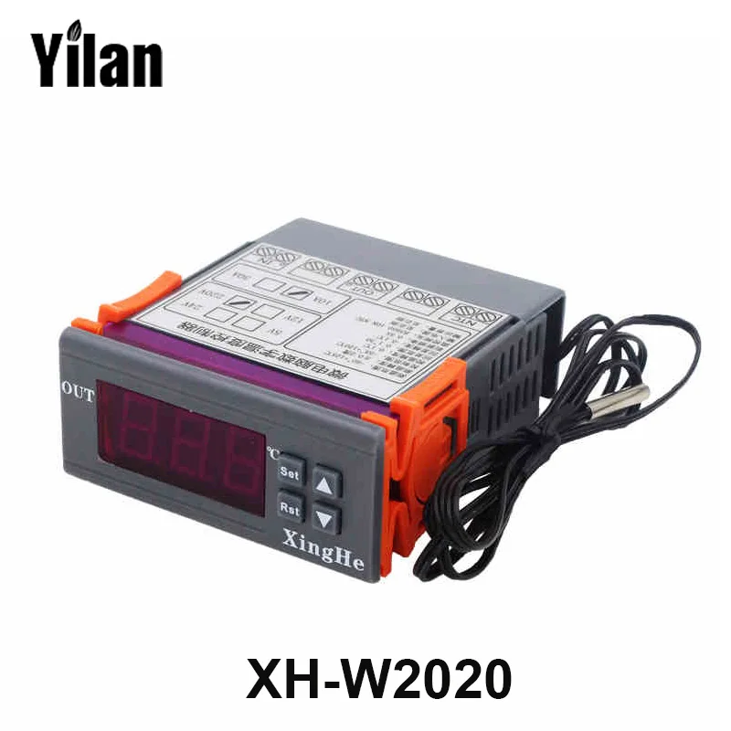 

Temperature Controller XH-W2020 ,(AC 220/DC12 24V),Electronic Digital Intelligent Temperature Switch with a Probe,Thermostat