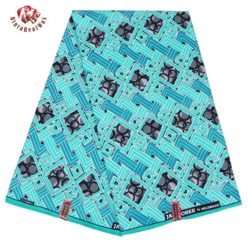 Полиэстер восковая ткань Анкара Binta настоящий воск высокого качества 6 ярдов африканская ткань для вечерние платье FP6185