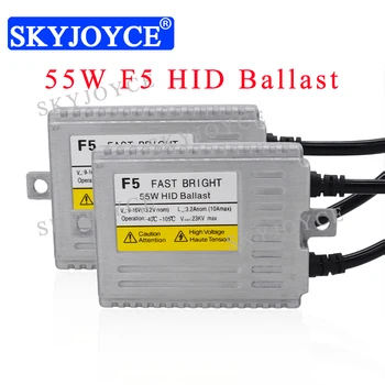 

SKYJOYCE 12V AC 55W Fast Bright Ballast For headlight HID Bulb Kit Digital Slim Ignition Block 55W F5 Quick Start HID Reactor