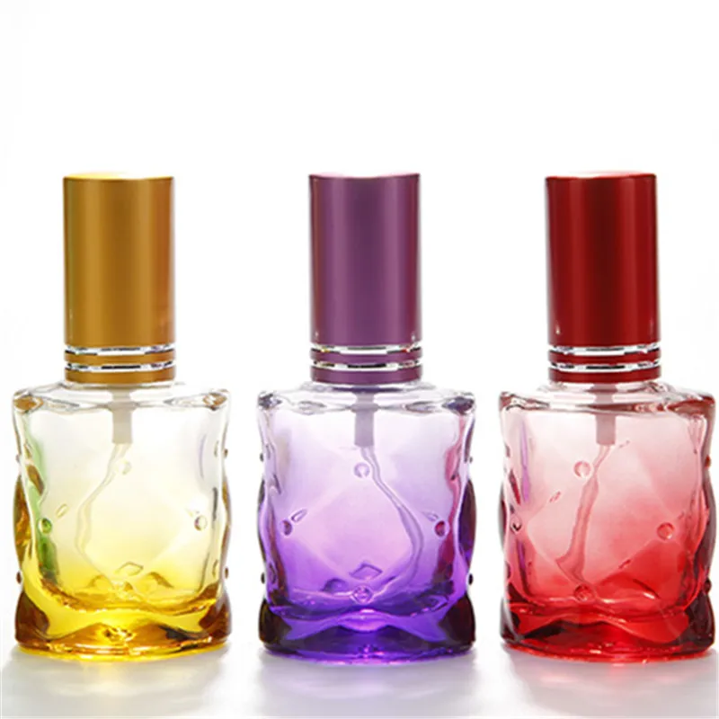 10ML Color Perfume Spray Empty Bottle New Multi faceted Diamond Glass