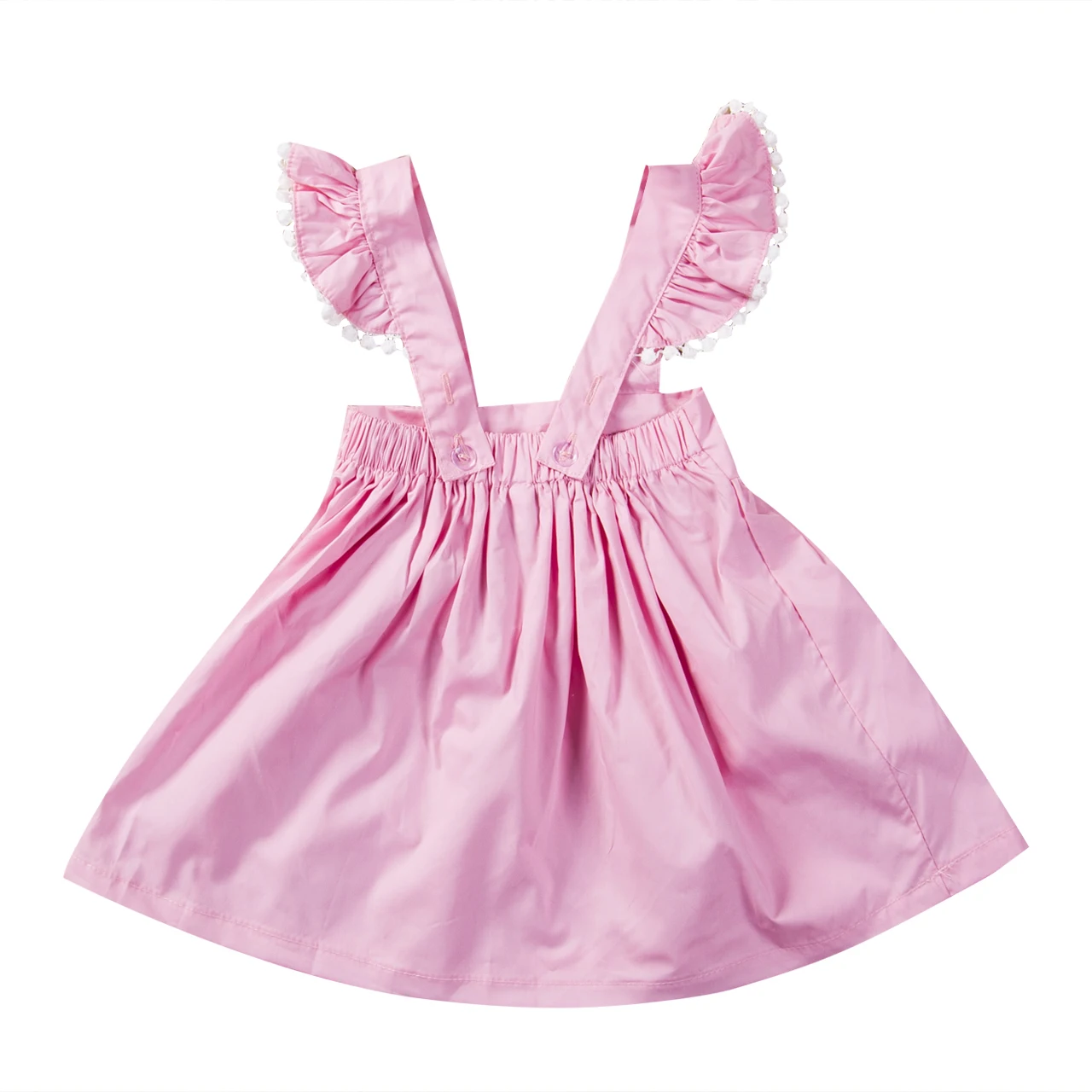 2017 New Cute Summer Baby Girls Pink Backless Dresses Toddler Babies