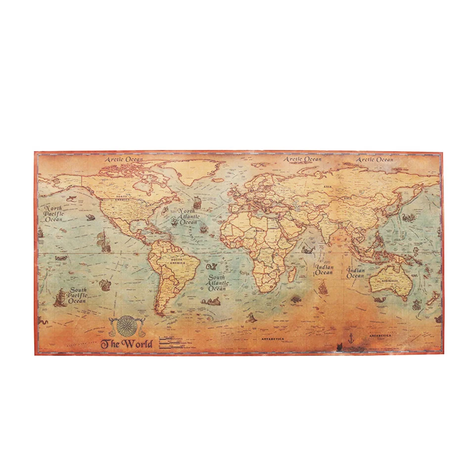 World Map Poster Vintage WS052-(2)