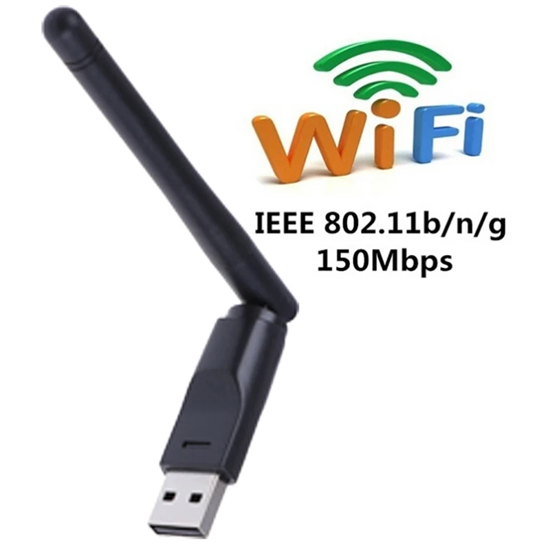 1 шт. USB Беспроводная RT7601 150 м USB 2,0 WiFi беспроводная сетевая карта 802,11 B/g/n LAN адаптер с поворотная антенна USB