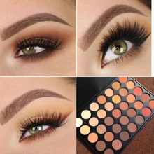 35 Ом, 35 цветов, прессованная палитра теней для век, Мерцающая матовая блестящая палитра теней для век, пигментированная водостойкая косметическая палитра для макияжа