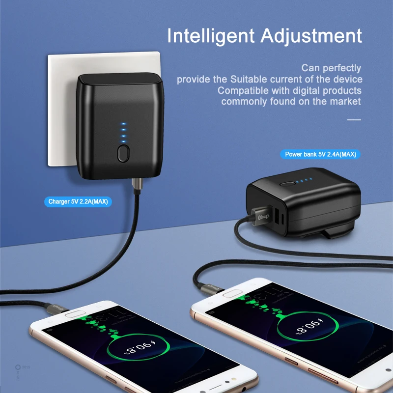 Elough Dual USB зарядное устройство для iphone samsung xiaomi быстрая зарядка 5В 2.4A максимум