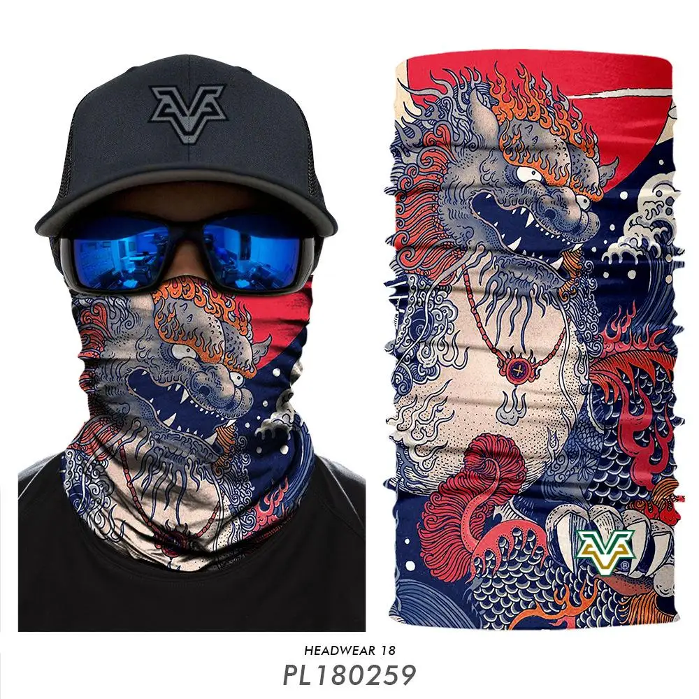 3D Seamless Balaclava Japanese Women Styles 3D Cycling Bandana Scarves Sun Protection Unisex