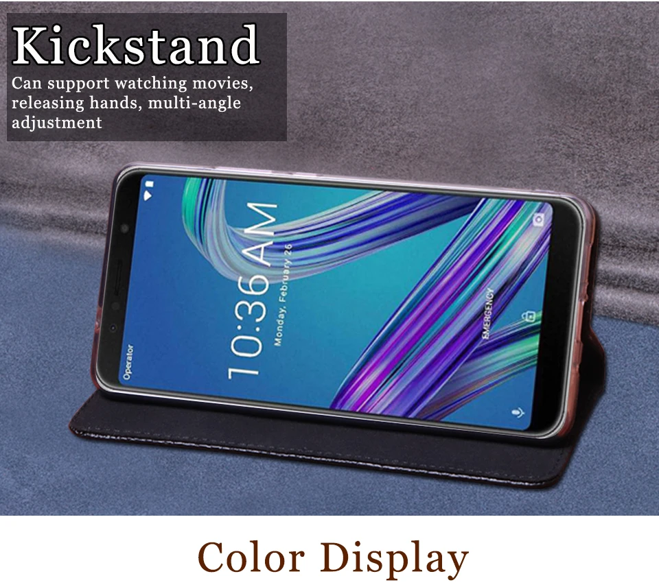 Роскошный кожаный чехол книжка RYKKZ для 2018 ASUS ZenFone Max Pro M1 ZB602KL подставка Asus