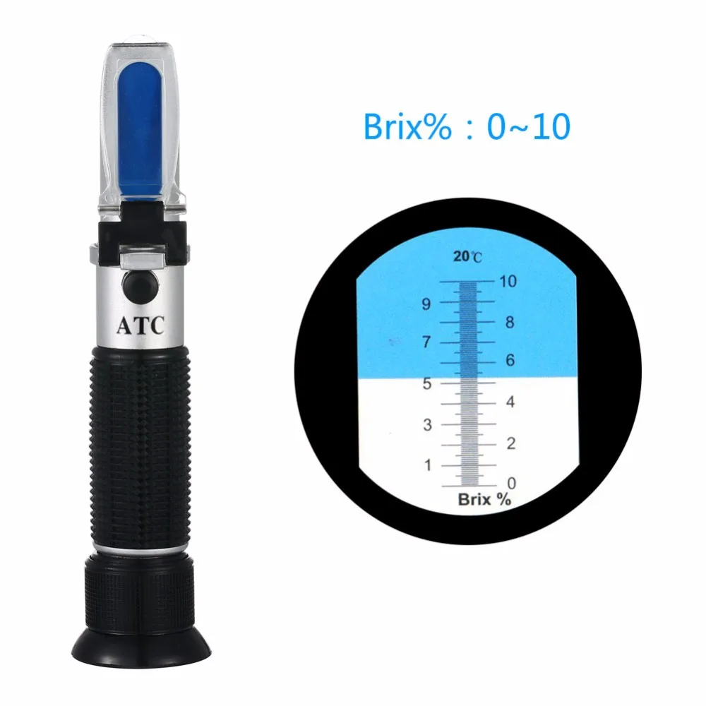 Портативный измеритель сахара ATC 1-10% БРИКС ABS материал пластик сахар рефрактометр, с функцией определения содержания сахара содержание испытательное оборудование