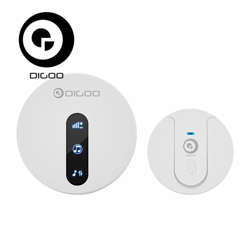 Vente DIGOO DG SD10 SD10 Transmetteur Auto alimenté Étanche Sonnette UE US UK Plug Coulissante Bouton 58 Mélodies Sonnette