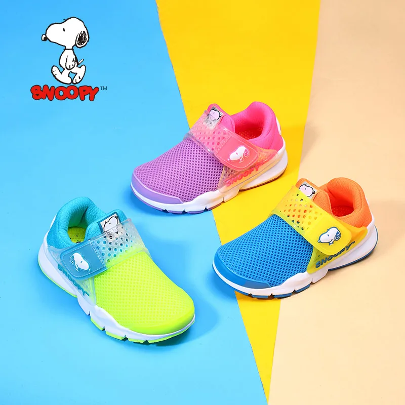 Snoopy/Брендовая обувь детские кроссовки для мальчиков и девочек дышащая беговая