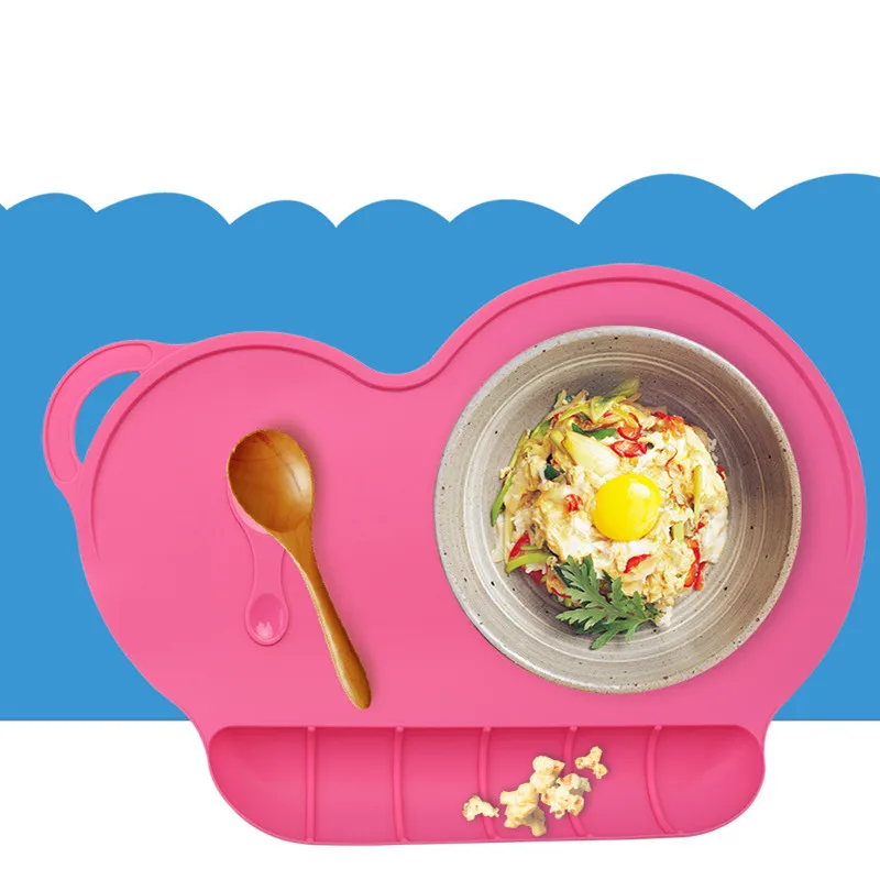 

Baby Silicone Placemat Bar Mat Kids Plate Mat Table Mat Food-grade Silicone Portable Antibacterial Table Mat 40*27cm removable