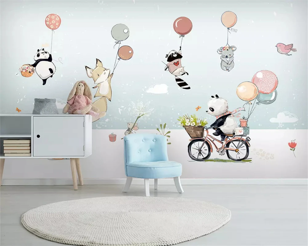 Beibehang пользовательские модные классические papel де parede 3d обои милые животные воздушный шар Детская комната фон настенная живопись