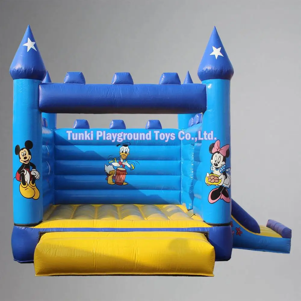 

professional supplier 0.55mm PVC material commercial children jumping house combo bouncer inflatable slide