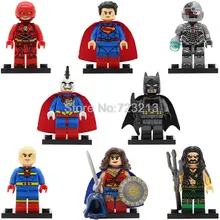 X0167 Super Hero Superman Bizarro Cyborg figura O Flash Batman Aquaman Scott Livre Mr Milagre Blocos de Construção de Brinquedos Modelo