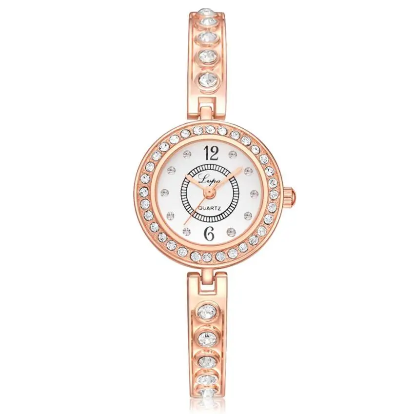 Reloj mujer женские часы Роскошные модные женские часы браслет часы из нержавеющей стали с кристаллами montre femme - Цвет: D