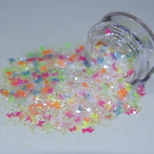 Синий Хамелеон Неон растворитель стойкий блеск микс лак для ногтей Блеск микс для ногтей лак и другие DIY украшения G404