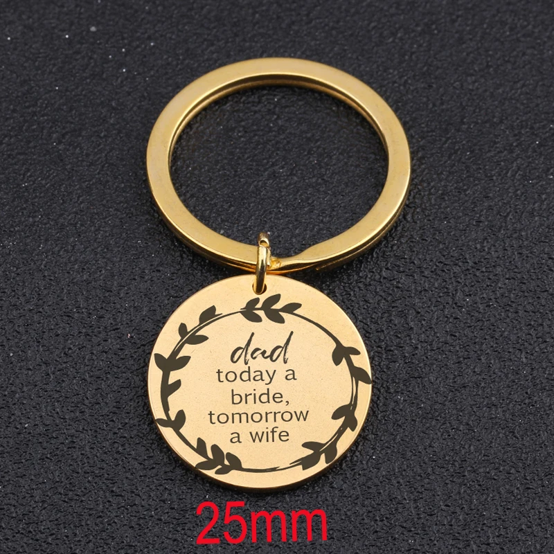 A Pair Personalized Date Keychain Engraved Dad Today Bride Tomorrow Wife Forever Your Little Girl Father Of Gift | Украшения и