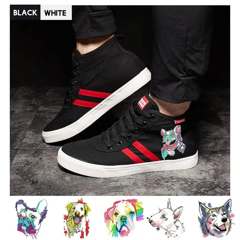 

Harajuku Cute Kawaii Dog Printed Shoes Cartoon High Top Breathable Canvas Uppers Student Customized Trendy A194112