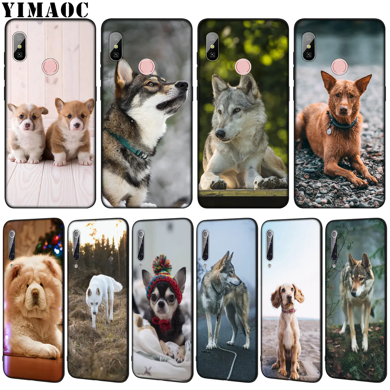 YIMAOC Wolf dog Soft Silicone Phone Case for Xiaomi Mi 10 9 9T CC9 CC9E 8 SE A3 Pro A1 A2 Lite 6 pocophone f1 Mi10 | Мобильные