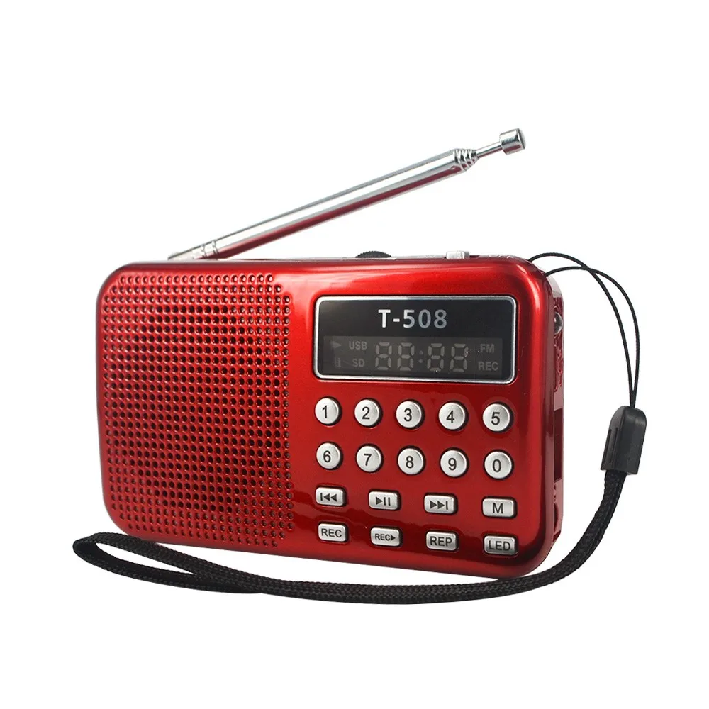 Цифровая Светодиодная панель Стерео FM радио колонка Мини Портативный