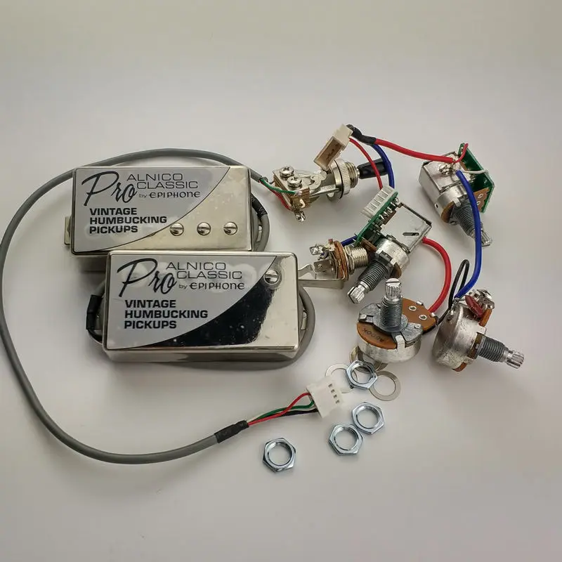 1 компл. Хром ProClassic Alnico гитары звукосниматели с жгутом проводов горшки переключатели