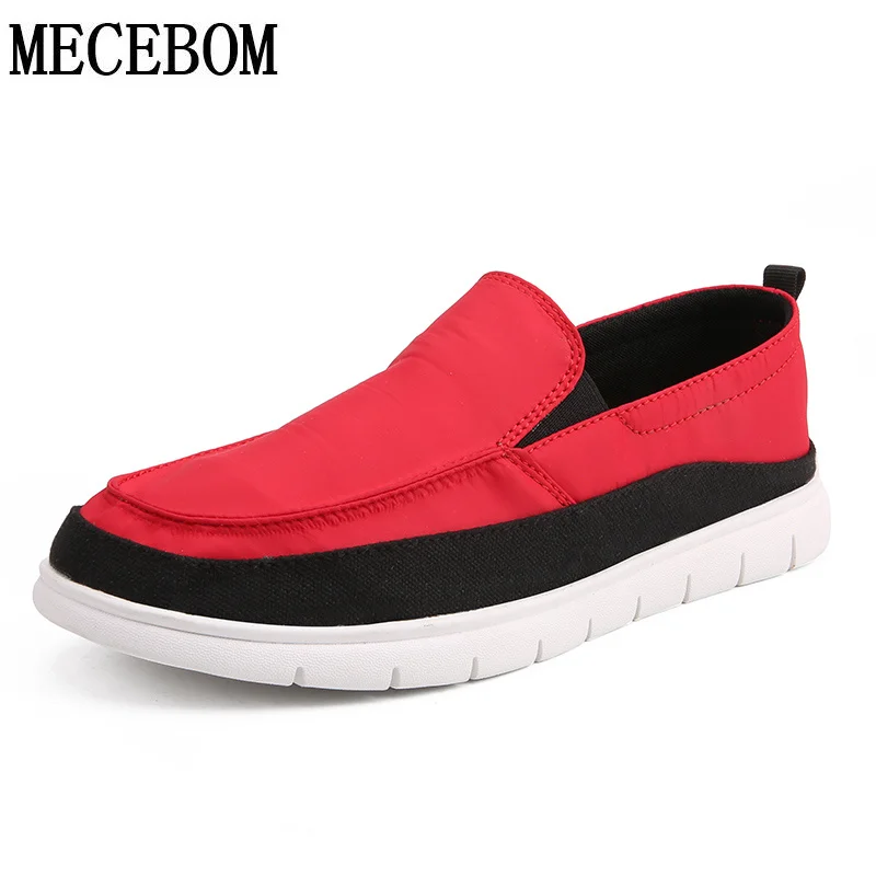 

Men's Canvas Shoes Fashion Slip-on Casual Loafers Men Flats Blue Red breathable comfortable shoes size 39-44 9065M