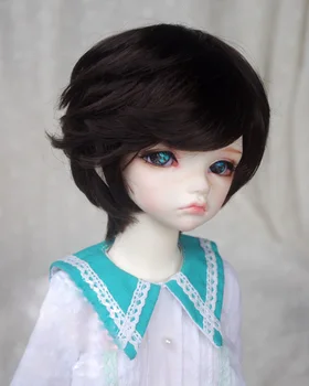 

BJD doll wigs brown black Imitation mohair wigs for 1/3 1/4 BJD DD SD MSD doll short hair wigs doll accessories