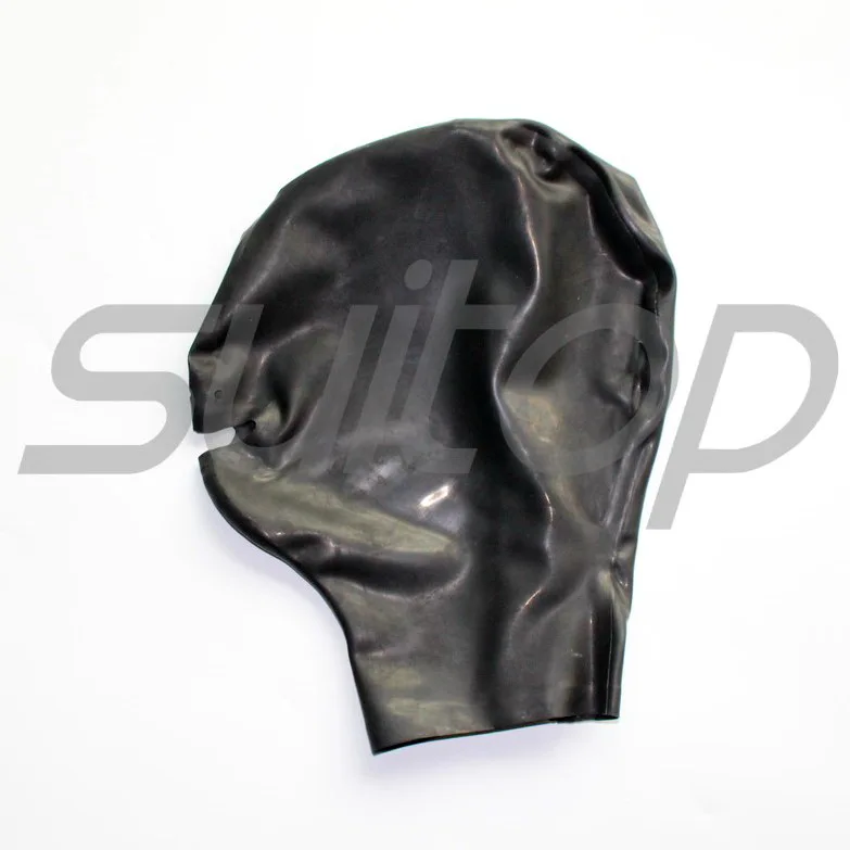 

Suitop latex Hoods Open mouth only with back zip