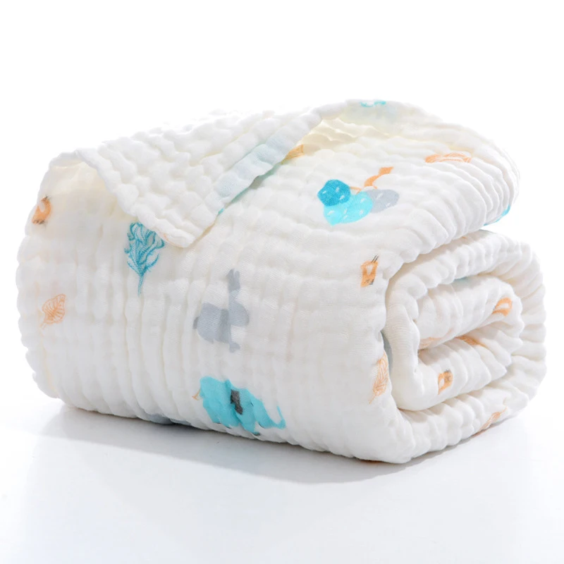 

Soft Gauze Hydroscopicity Bath Blanket Swaddle Wrap Newborn Towel Muslin 100%Cotton 110x110cm