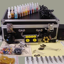 Тату-машина с чернилами полный комплект тату-машинки полный комплект для пирсинга коробка для тату-инструментов