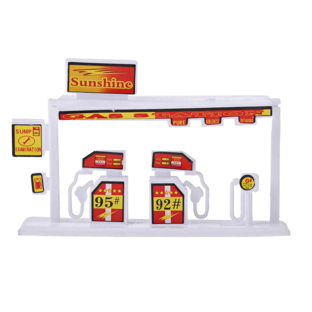 Petrol Station Gas Station Model Service Station Building Train Scene
