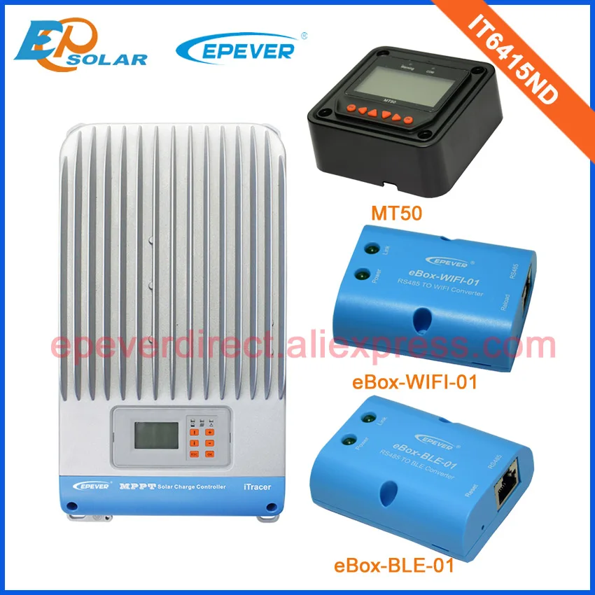 

EPsolar MPPT IT6415ND 60A 60amp solar panel charger regulator controller with MT50 the function of BLE and wifi