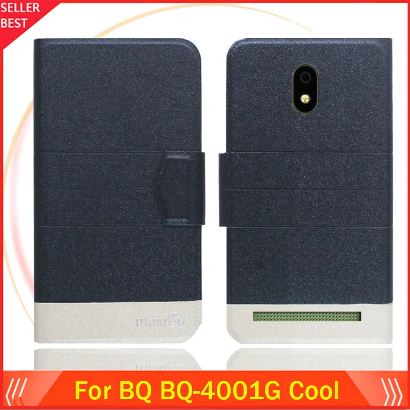 

5 Colors Hot!! BQ BQ-4001G Cool Case Customize Ultra-thin Leather Exclusive Phone Cover Folio Book Card Slots Free Shipping