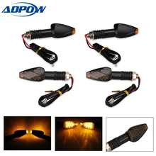 4 Pcs/2 Pair Led Âmbar Motocicleta Turn Signal Indicator Light Frente Motor de Moto de Volta Levou Transformar a Luz Para Yamaha Suzuki KTM