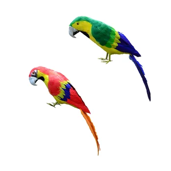 

2 Pieces Lifelike Woodland Birds Artificial Feathered Bird Crafts Home Decor