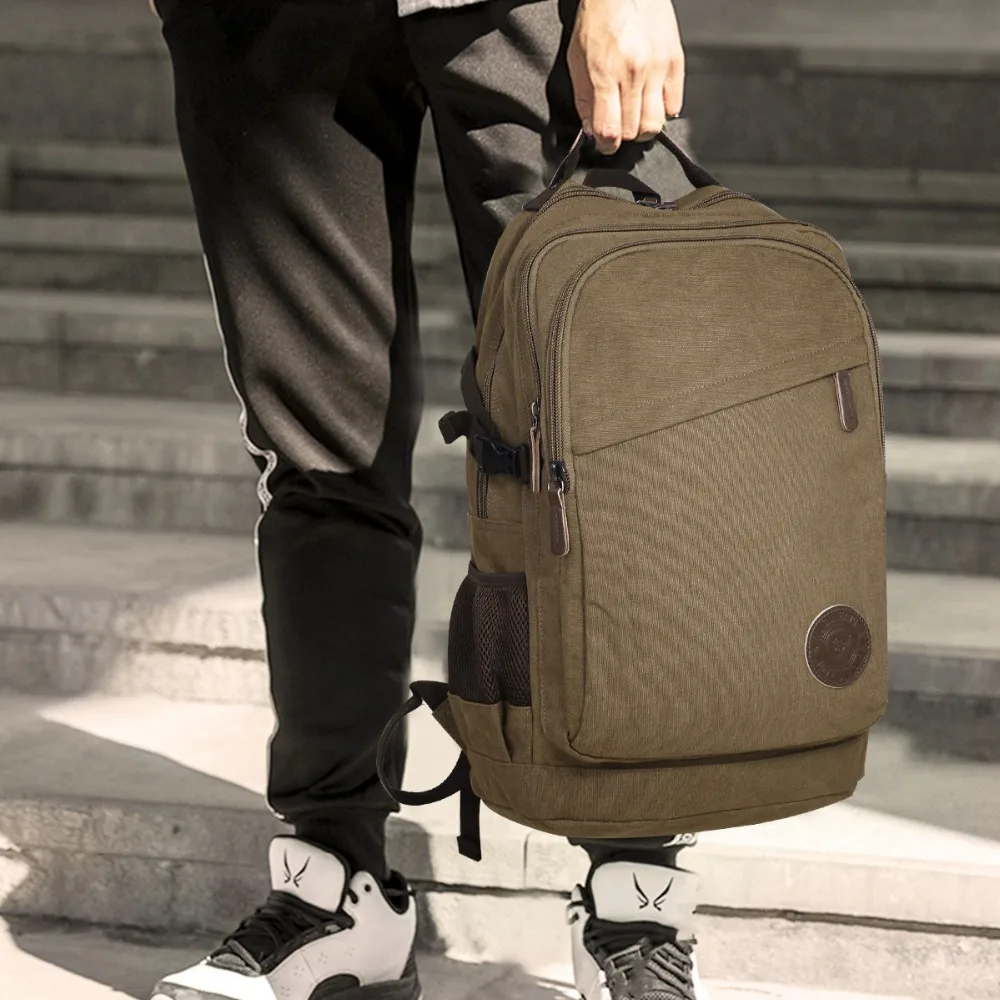 Outdoor Travel Mountaineering Men's Backpack Vintage Canvas Bagpack School Bags Large Capacity Laptop Backpacks Boys Mochila (4)
