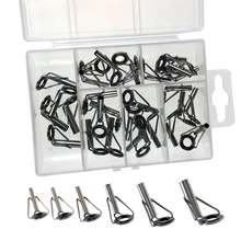 30Pcs Fishing Rod Tips Repair Kit 3.0-4.5Mm Ceramic Ring Diy Eye Set Saltwater Freshwater Rod Rebuilding Sea Spinning Casting