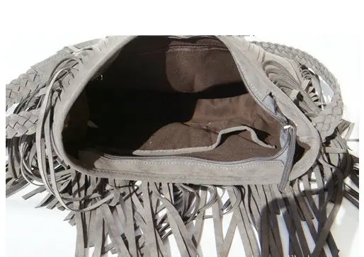 Новейшая модная однотонная женская трендовая сумка через плечо из искусственного меха с кисточками и замшевой бахромой, сумка через плечо в американском стиле