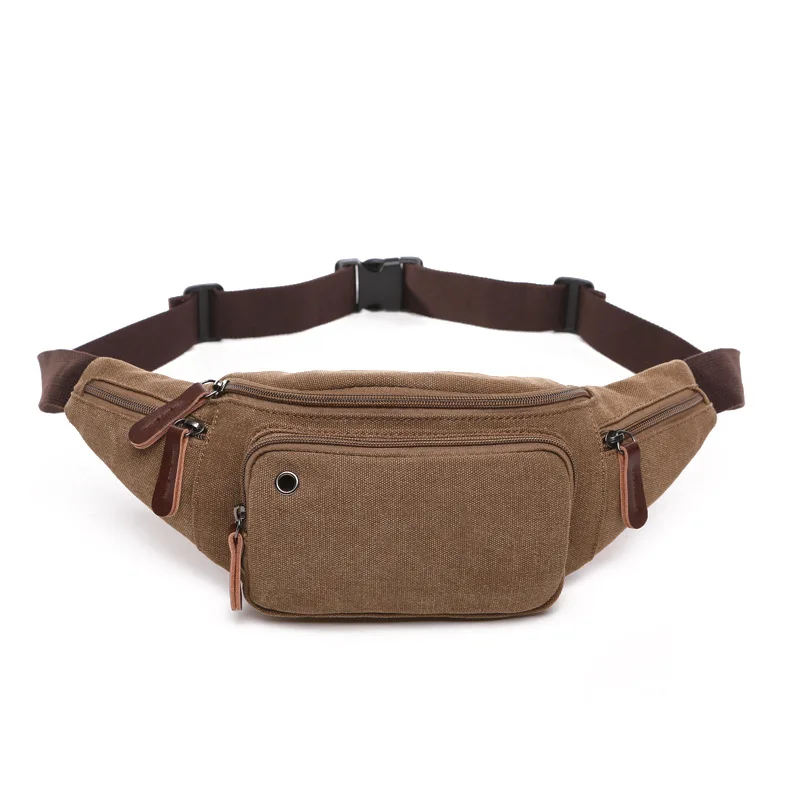 B28 New Multi function Canvas Waist Bag Men Fanny Pack Man Out Door Money Belt Bag Men Waist Pack Pochetes Homem Bolso Cintura