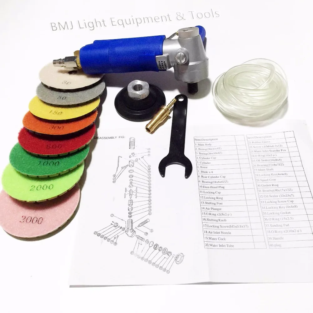 4500rpm Professional Pneumatic Water Sander Air Wet Sander /Polisher