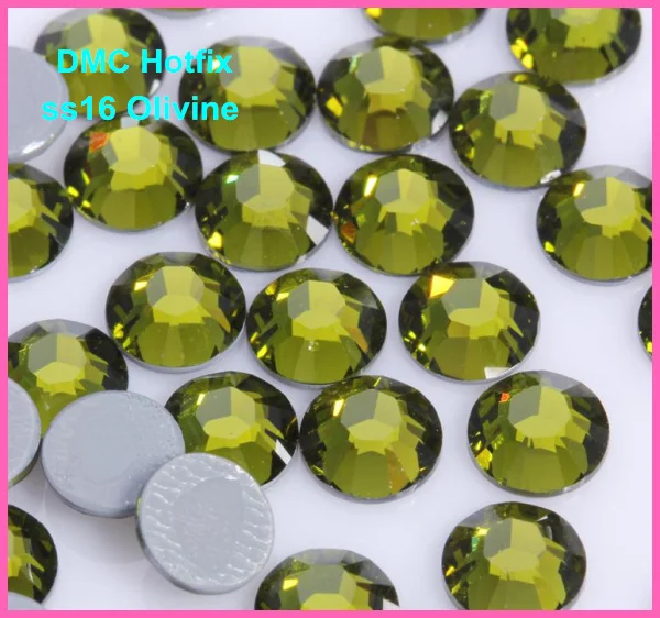 

Free Shipping! 1440pcs/Lot, ss16 (3.8-4.0mm) High Quality DMC Olivine Iron On Rhinestones / Hot fix Rhinestones