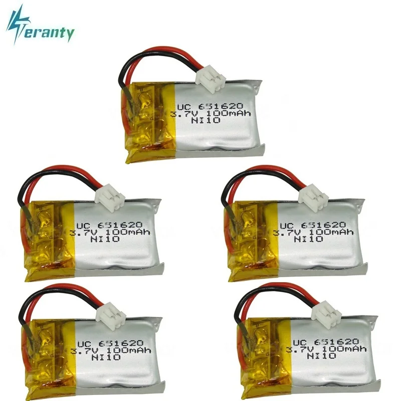 

100mah / 120mah 3.7v 20c For Cheerson CX10 CX-10 CX-10A RC Helicopter/RC quadcopter 3.7 V 100 mah Li-po battery 651620 5pcs/lot