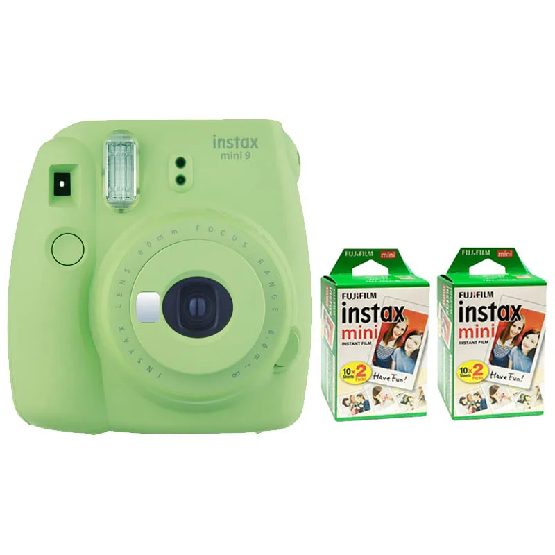 Fujifilm Instax Mini 9 Instant Printing Digital Camera With 40 Sheets Twin Pack Fuji Film Photo Paper for Mini 8 7s 25 50s 90