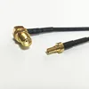 New SMA Female Jack nut Right Angle To CRC9 Straight Male Plug  RG174 Cable Wire 20CM 8