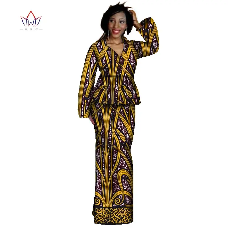 Новая африканская юбка, комплекты Дашики большого размера в африканском стиле, одежда Bazin, укороченный топ и юбка, традиционная африканская одежда, WY339