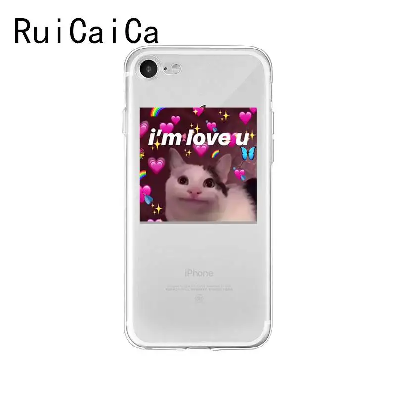 Ruicaica супер милый чехол для телефона с рисунком кота собаки розового цвета в форме