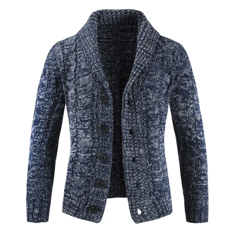 

2019 New Hot Sell Middle-Long Mens White Sweater Cardigan Trench Male Autumn Warm Jacket Coat Sweater Winter Sweater Y1