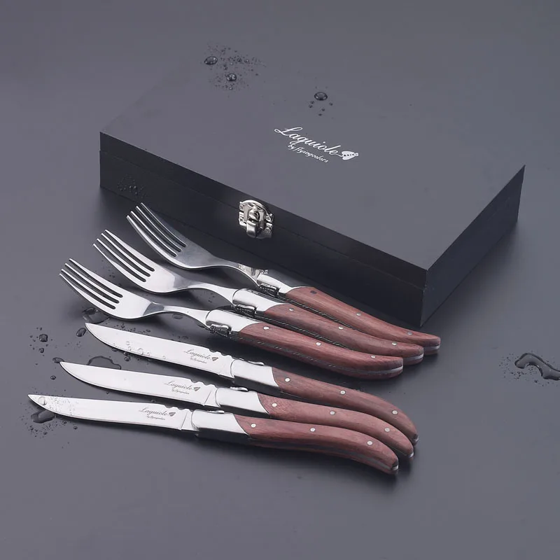 6 шт. столовые приборы из нержавеющей стали 8 7 дюйма|knife fork set|fork setsteak knives forks |